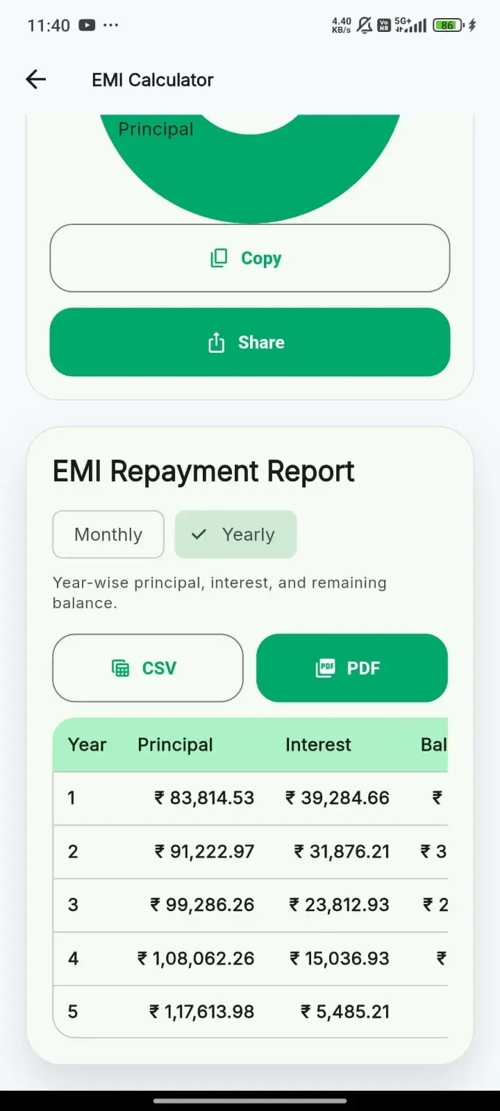 Smart Finance Toolkit — Flutter finance calculators app screen