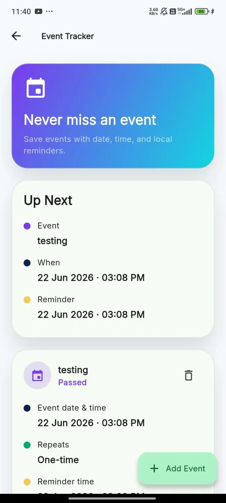 Smart Finance Toolkit — Flutter finance calculators app screen
